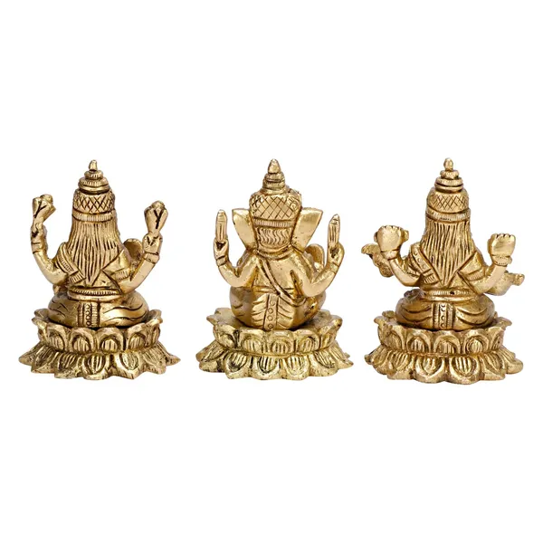 Brass_Lakshmi_Ganesha_Saraswati_Idol_Set
