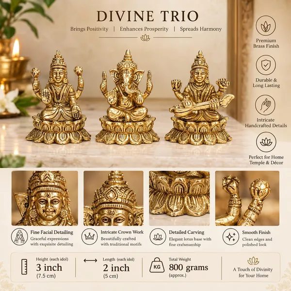 Brass_Lakshmi_Ganesha_Saraswati_Idol_Set