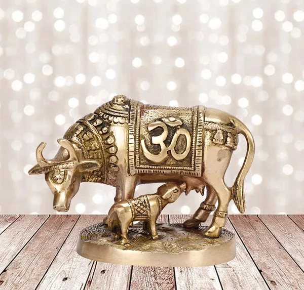 Brass_Cow_And_Calf_Statue