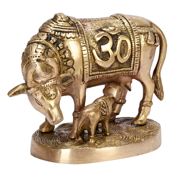 Brass_Cow_And_Calf_Statue