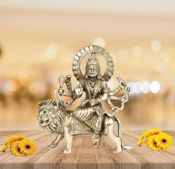 Brass_Maa_Durga_Idol_On_Lion