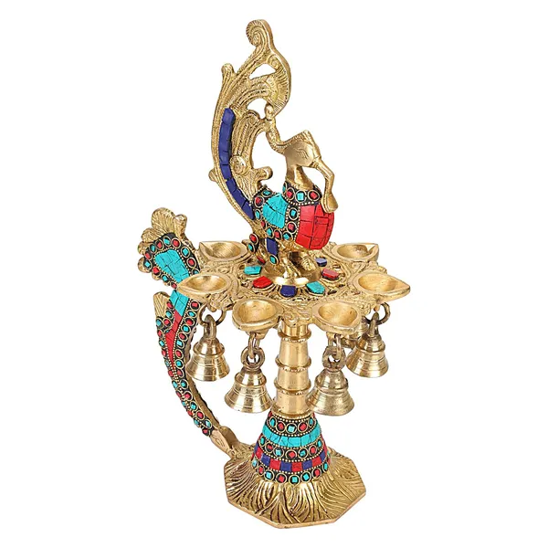 Brass_Peacock_Diya_With_Bells