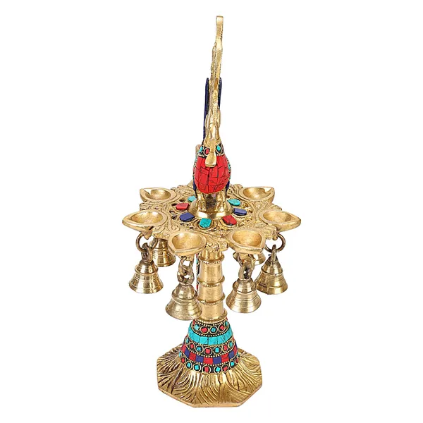 Brass_Peacock_Diya_With_Bells