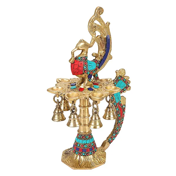 Brass_Peacock_Diya_With_Bells