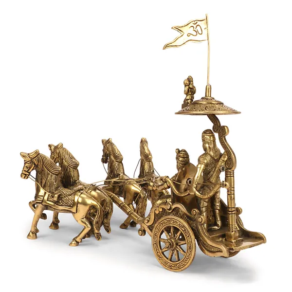 Brass_Chariot_With_Krishna_And_Arjuna_Idol