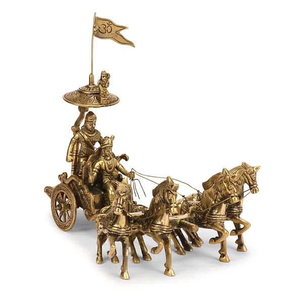 Brass_Chariot_With_Krishna_And_Arjuna_Idol
