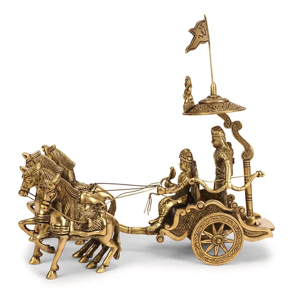 Brass_Chariot_With_Krishna_And_Arjuna_Idol