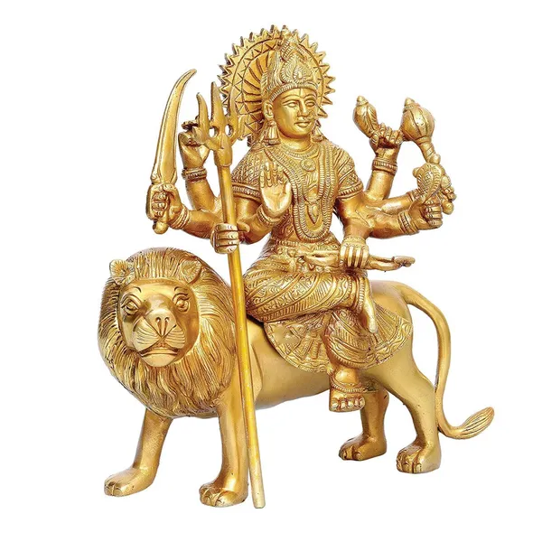 Brass_Maa_Durga_Idol_On_Lion
