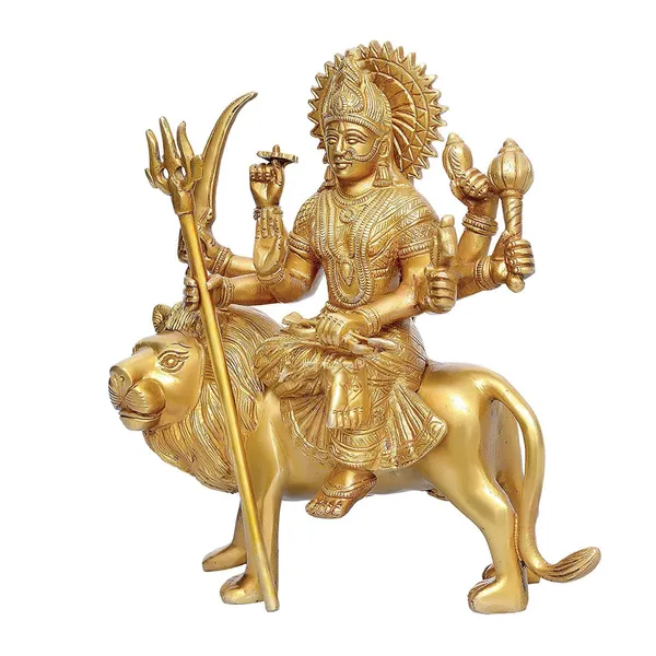 Brass_Maa_Durga_Idol_On_Lion