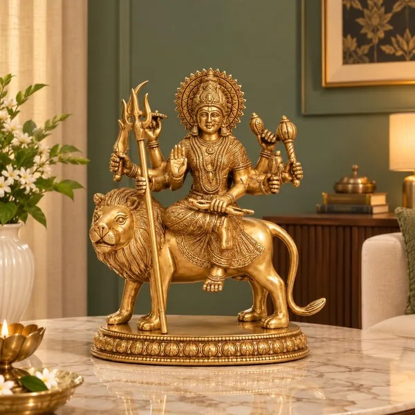 Brass_Maa_Durga_Idol_On_Lion