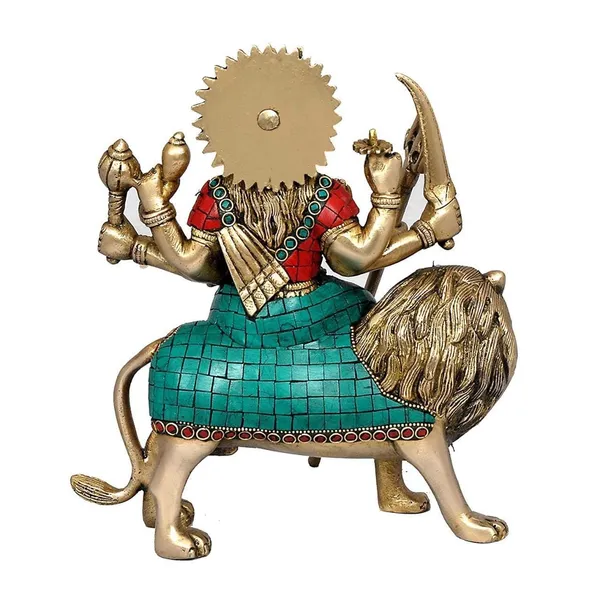 Brass_Maa_Durga_Idol_With_Lion