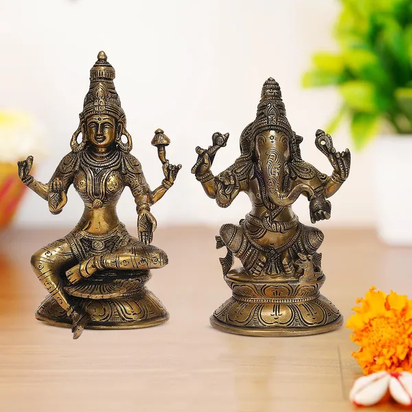 Brass_Laxmi_Ganesha_Idol
