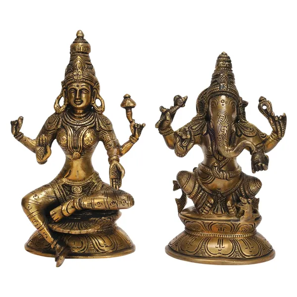 Brass_Laxmi_Ganesha_Idol