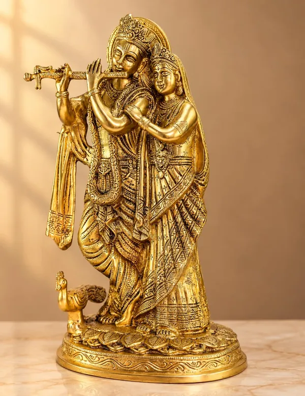 Brass_Radha_Krishna_Idol_With_Peacock