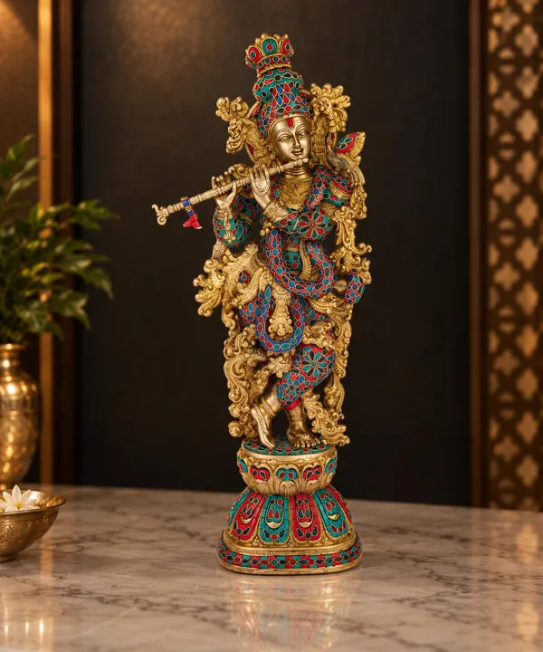 Brass_Lord_Krishna_Idol_With_Stone_Work