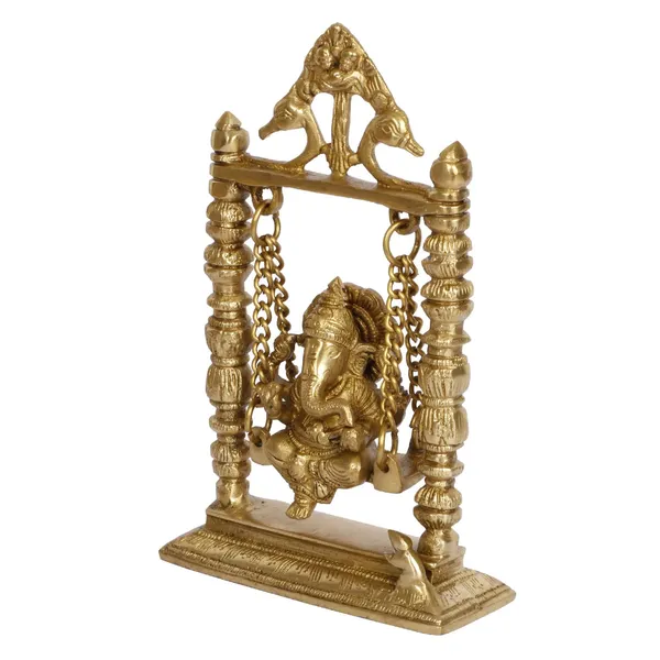 Brass_Ganesha_Statue_On_Swing