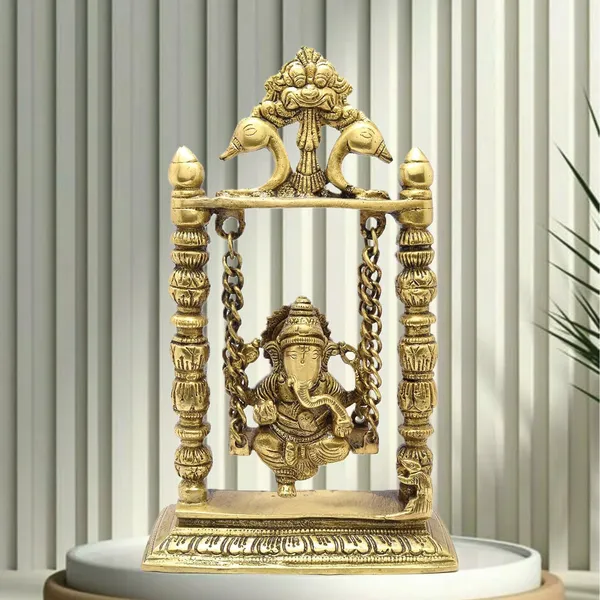 Brass_Ganesha_Statue_On_Swing