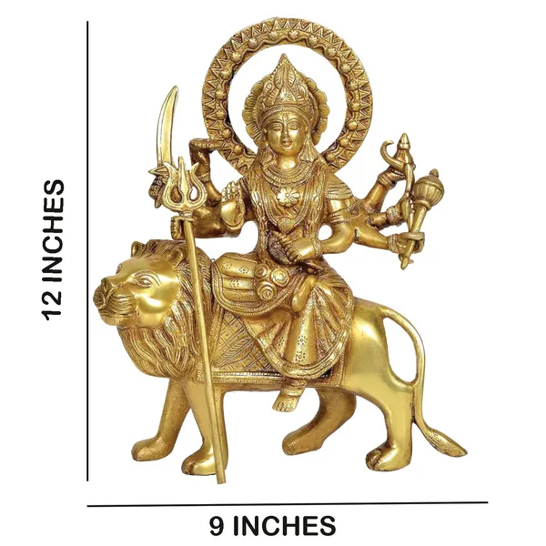 Brass_Maa_Durga_Idol_On_Lion