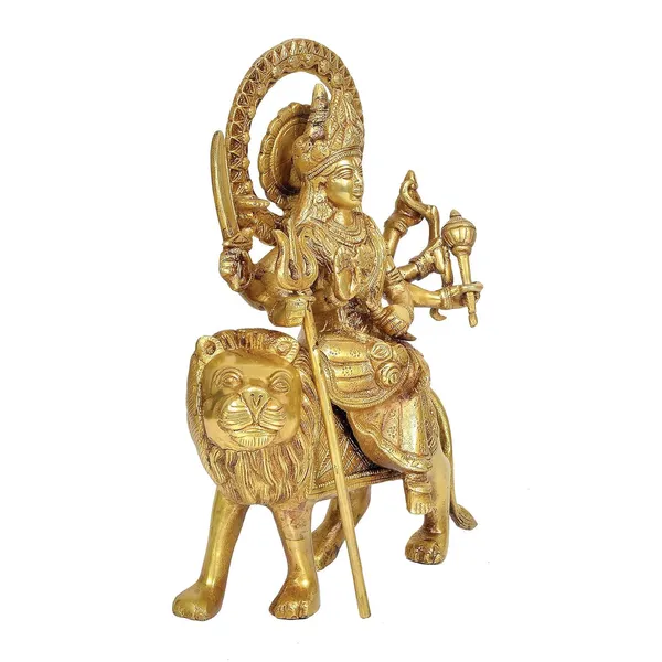 Brass_Maa_Durga_Idol_On_Lion