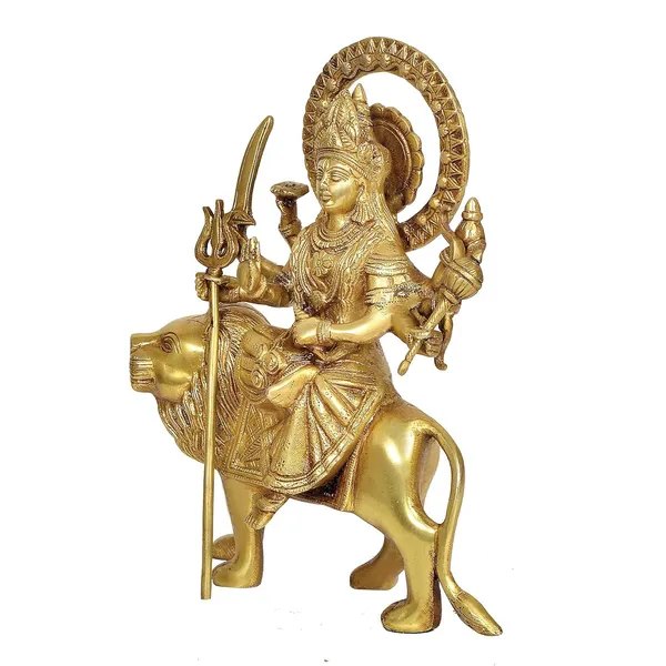 Brass_Maa_Durga_Idol_On_Lion