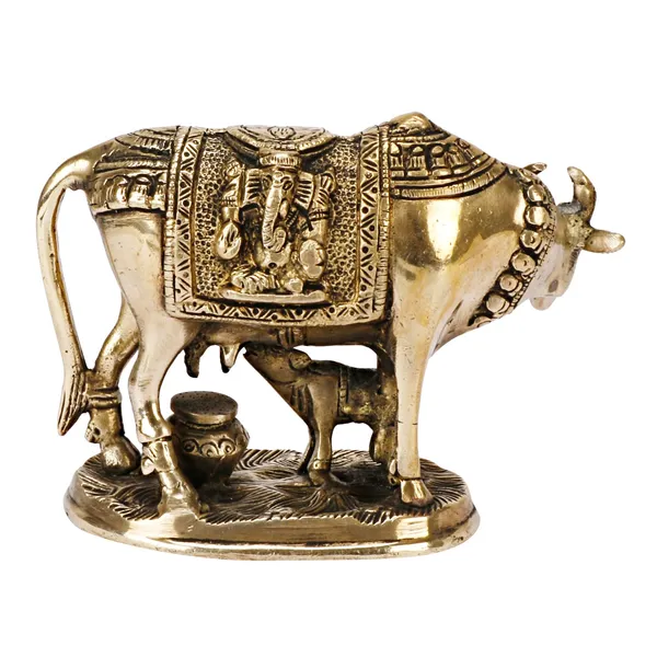 Brass_Kamdhenu_Cow_With_Calf_Idol
