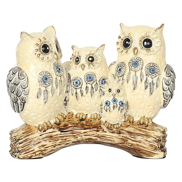 Owl_Family_Resin_Figurine