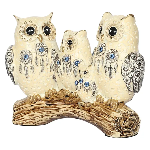 Owl_Family_Resin_Figurine
