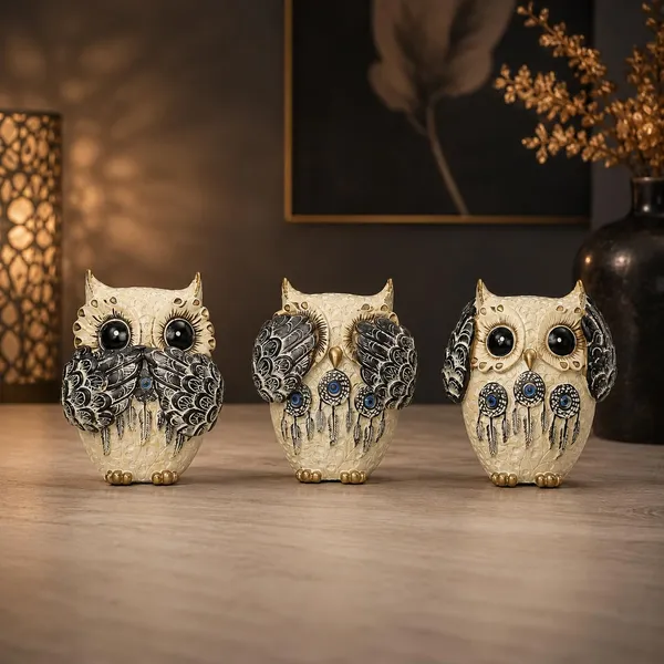 Resin_Owl_Statue_Set
