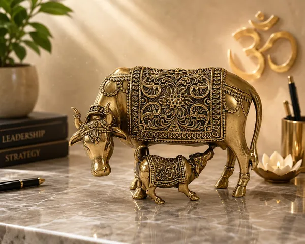 Brass_Kamdhenu_Cow_With_Calf_Idol