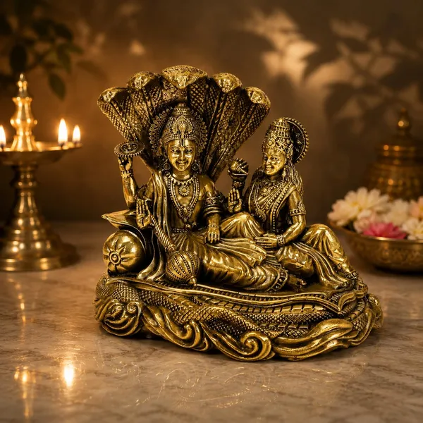 Brass_Vishnu_Lakshmi_Idol_On_Sheshnag