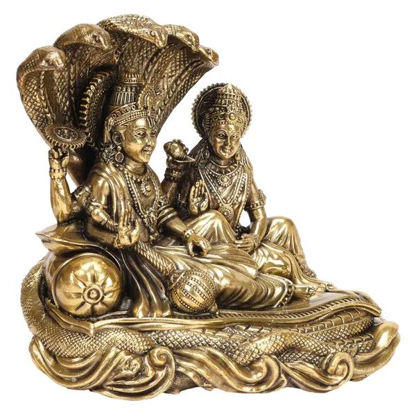 Brass_Vishnu_Lakshmi_Idol_On_Sheshnag