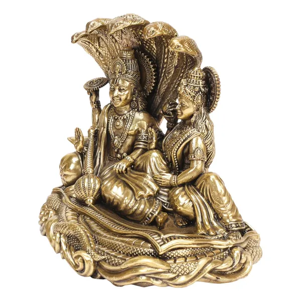 Brass_Vishnu_Lakshmi_Idol_On_Sheshnag