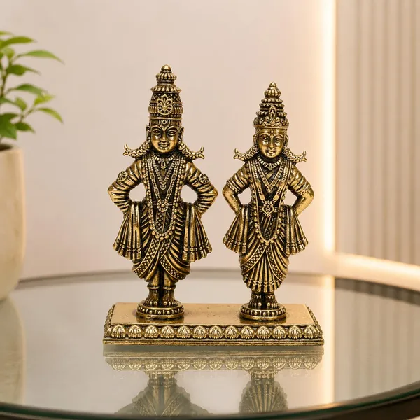Brass_Vithoba_Rukmini_Idol