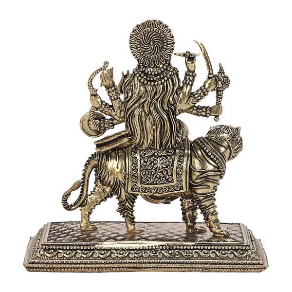Brass_Goddess_Durga_Idol_With_Lion