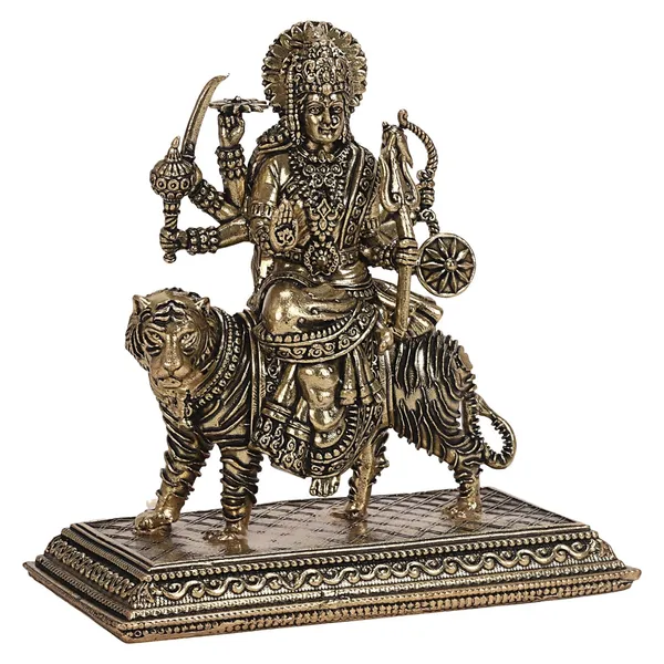 Brass_Goddess_Durga_Idol_With_Lion