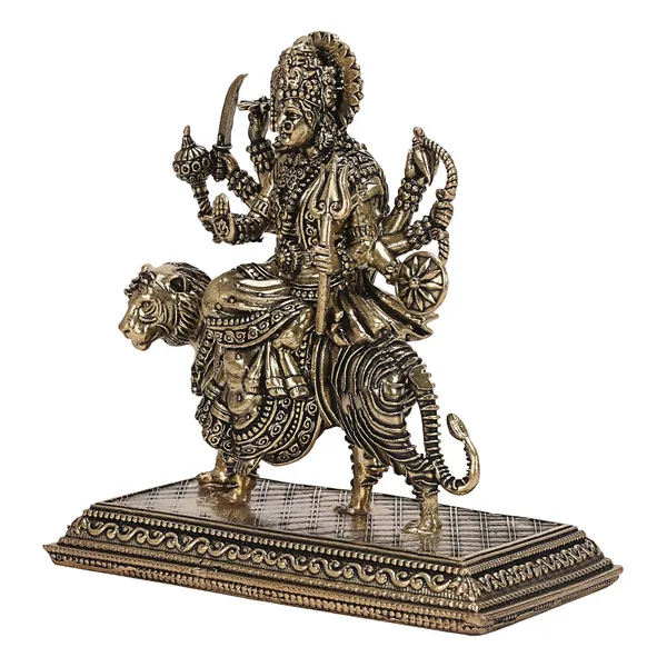 Brass_Goddess_Durga_Idol_With_Lion