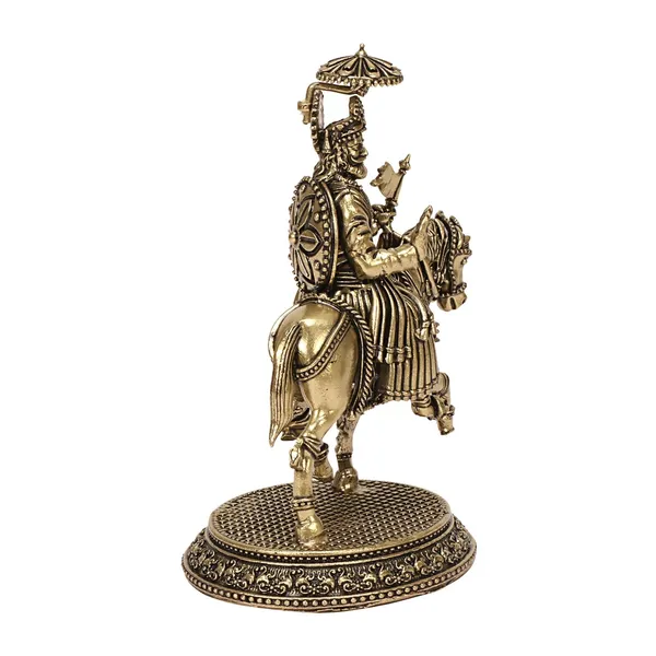 Brass_Ramdev_Ji_Idol_On_Horse