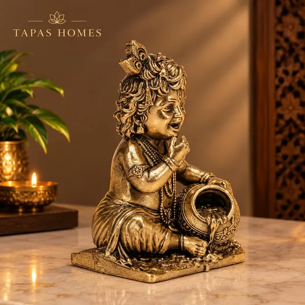Brass_Laddu_Gopal_Idol_With_Makhan_Matki