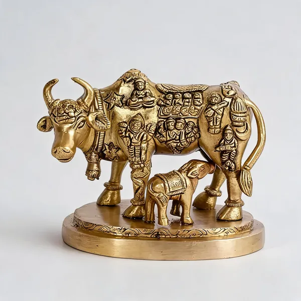 Brass_Traditional_Kamadhenu_Cow_And_Calf_Idol