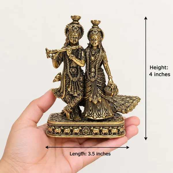 Superfine_Brass_Radha_Krishna_Idol_|_4_Inch