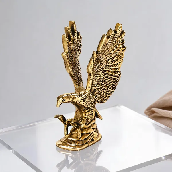 Brass_Feng_Shui_Eagle_Statue_Gold_Finish