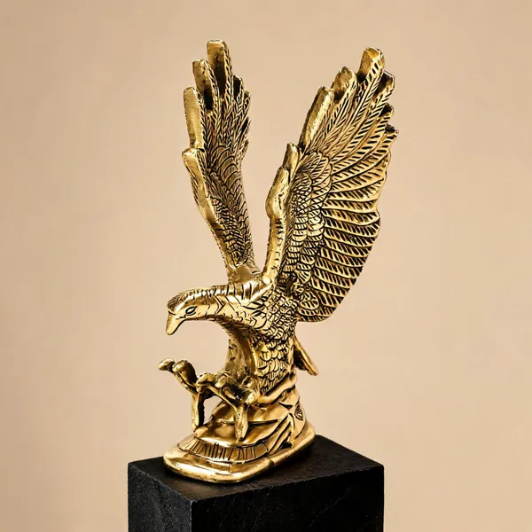 Brass_Feng_Shui_Eagle_Statue_Gold_Finish