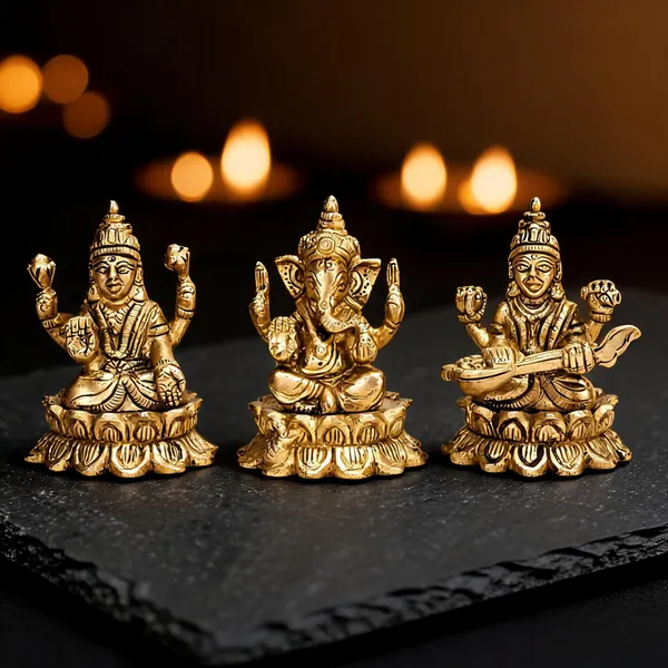 Brass_Traditional_Lakshmi_Ganesha_Saraswati_Idol_Set