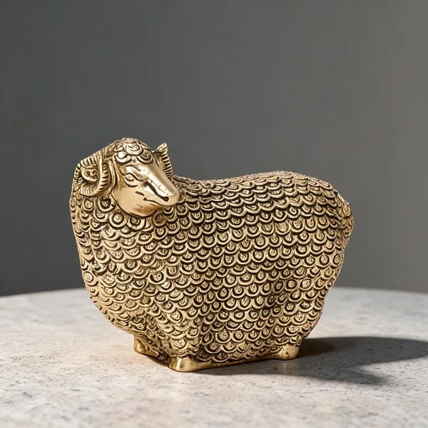 Brass_Vintage_Sheep_Figurine_Showpiece