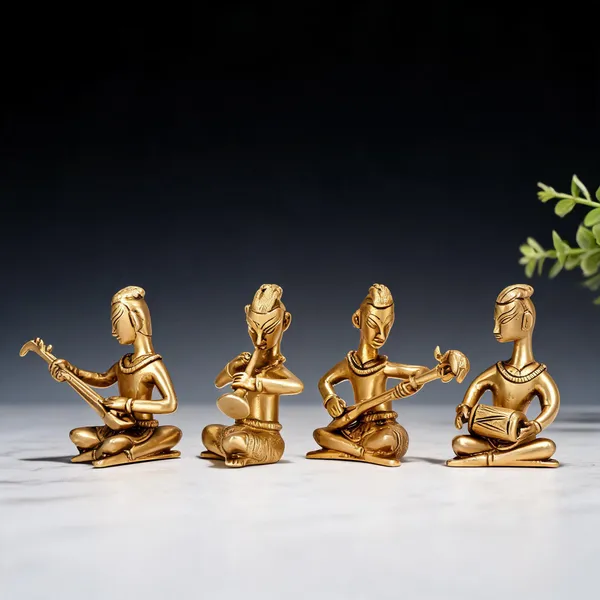 Brass_Traditional_Musician_Figurines_Showpiece_Set_Of_4