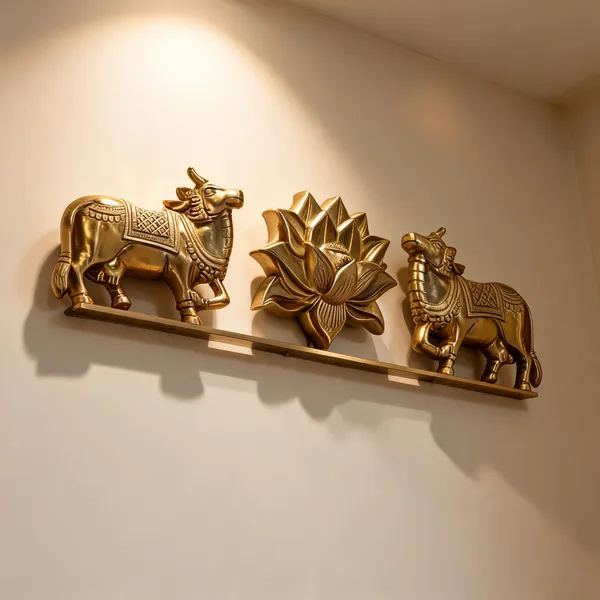 Brass_Traditional_Kamdhenu_Cow_Pair_Lotus_Wall_Sculpture