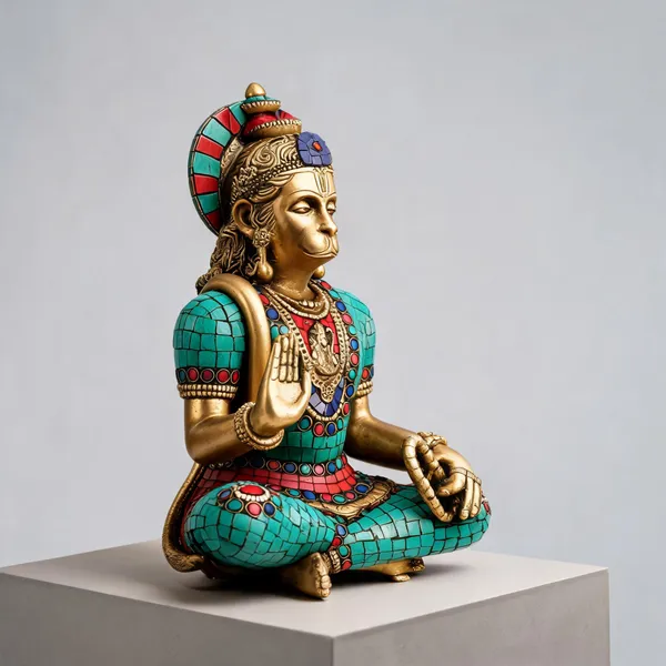 Brass_Multicolor_Lord_Hanuman_Idol