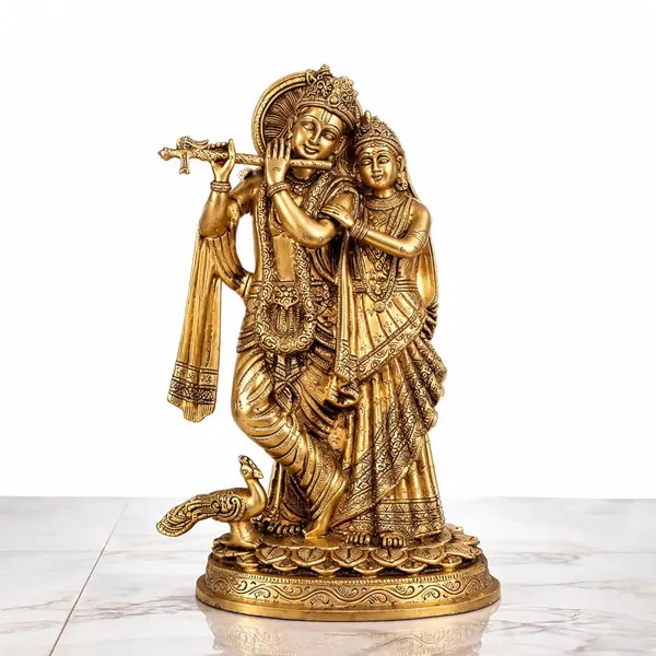 Brass_Traditional_Radha_Krishna_With_Peacock_Idol