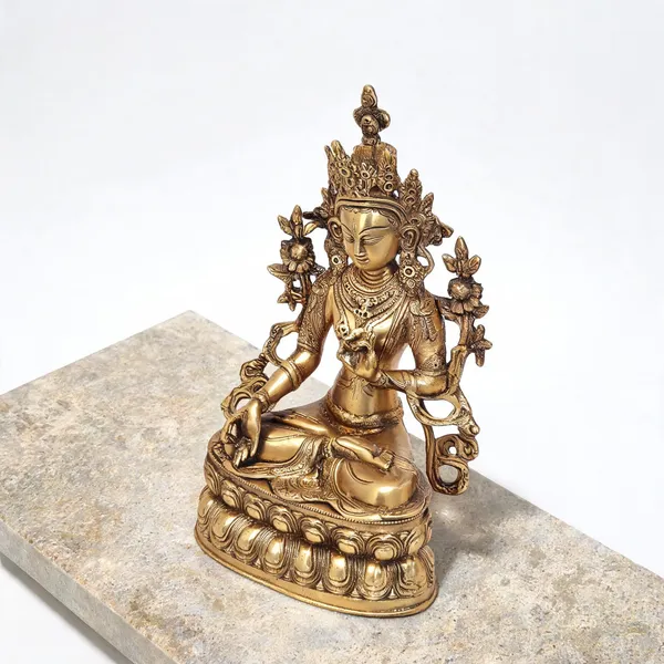Brass_Devotional_Tara_Devi_Buddhist_Idol