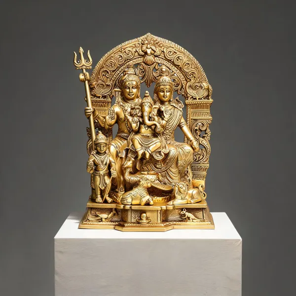 Brass_Devotional_Shiv_Parivar_Idol
